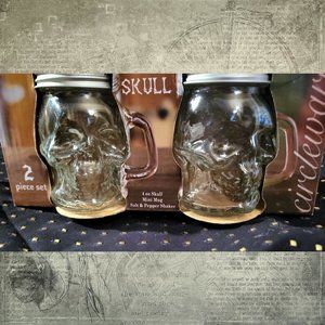Skull-Shaped Salt and Pepper Shakers